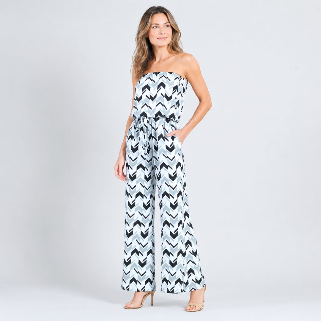 Tube Top Pocket Jumpsuit - Chevron Stripe - Final Sale! | Clara Sunwoo Best Price