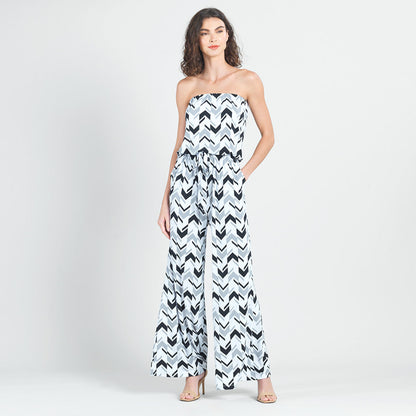 Tube Top Pocket Jumpsuit - Chevron Stripe - Final Sale! | Clara Sunwoo Best Price