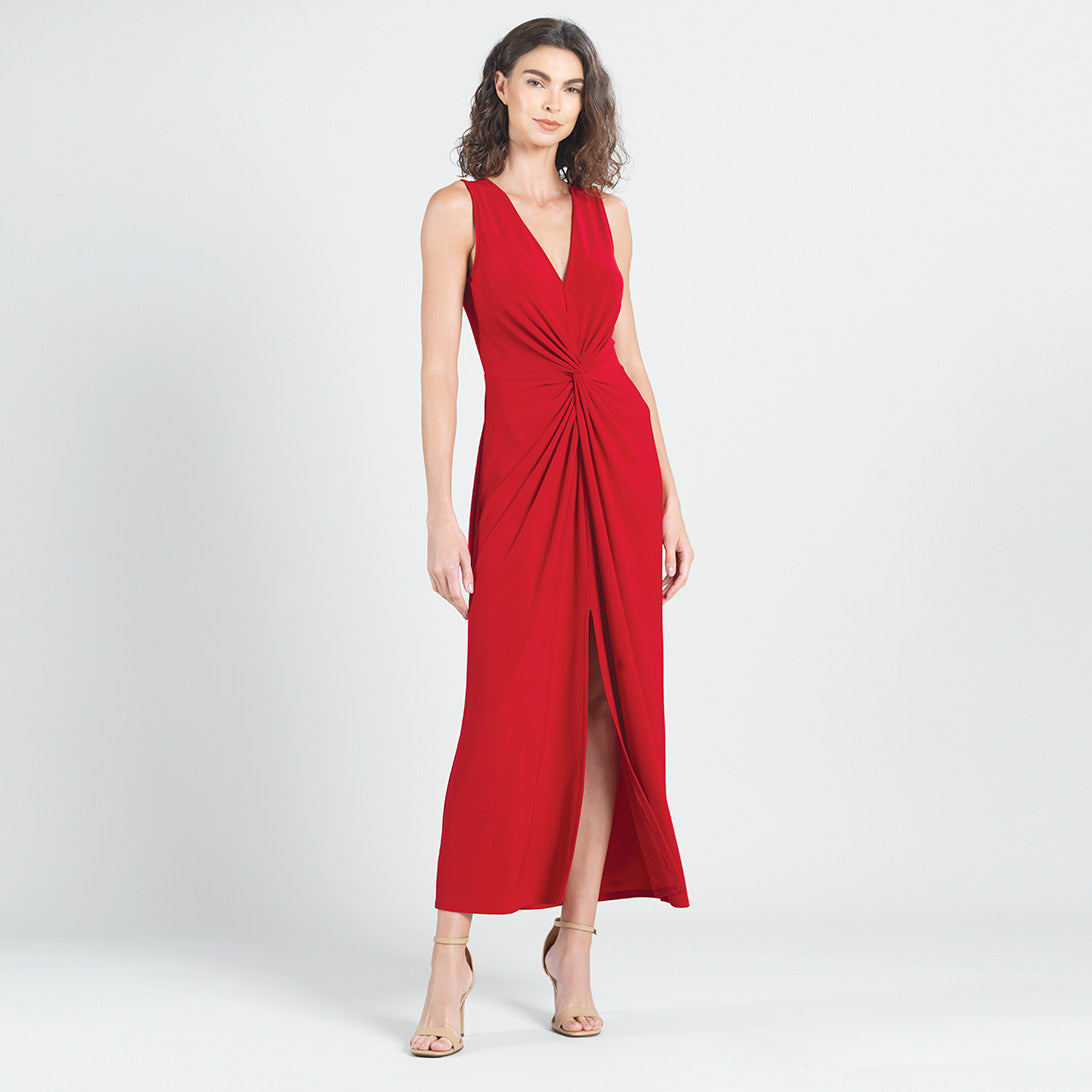 Center Slit Maxi Dress - Red - Final Sale! | Clara Sunwoo Quality