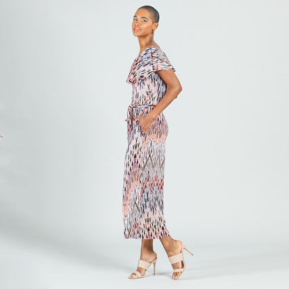 Ruffle Off Shoulder Pocket Jumpsuit - Boho Weave - Final Sale! | Clara Sunwoo Featured