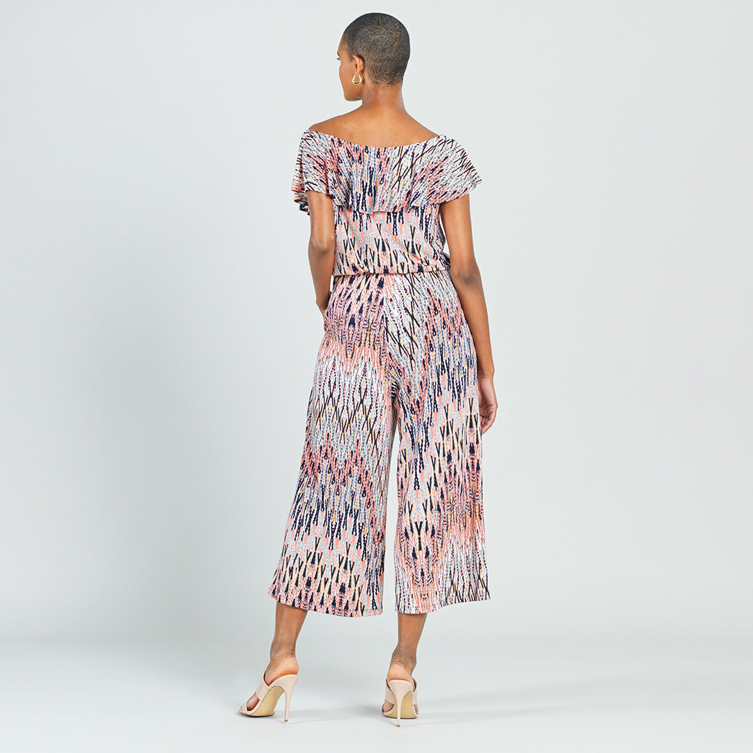 Ruffle Off Shoulder Pocket Jumpsuit - Boho Weave - Final Sale! | Clara Sunwoo Featured