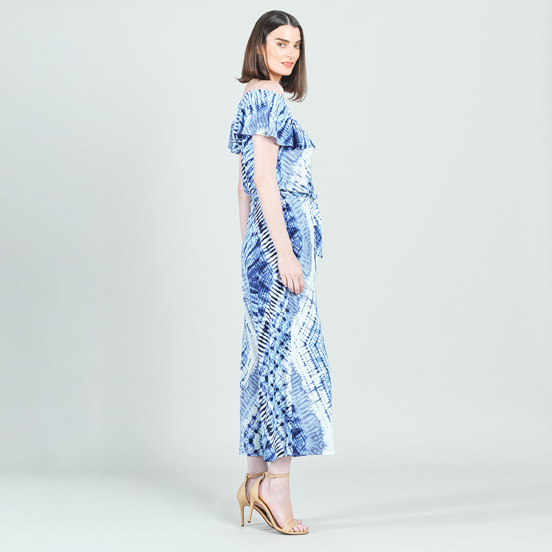 Ruffle Off Shoulder Pocket Jumpsuit - Acid Wash - Final Sale! | Clara Sunwoo Essential