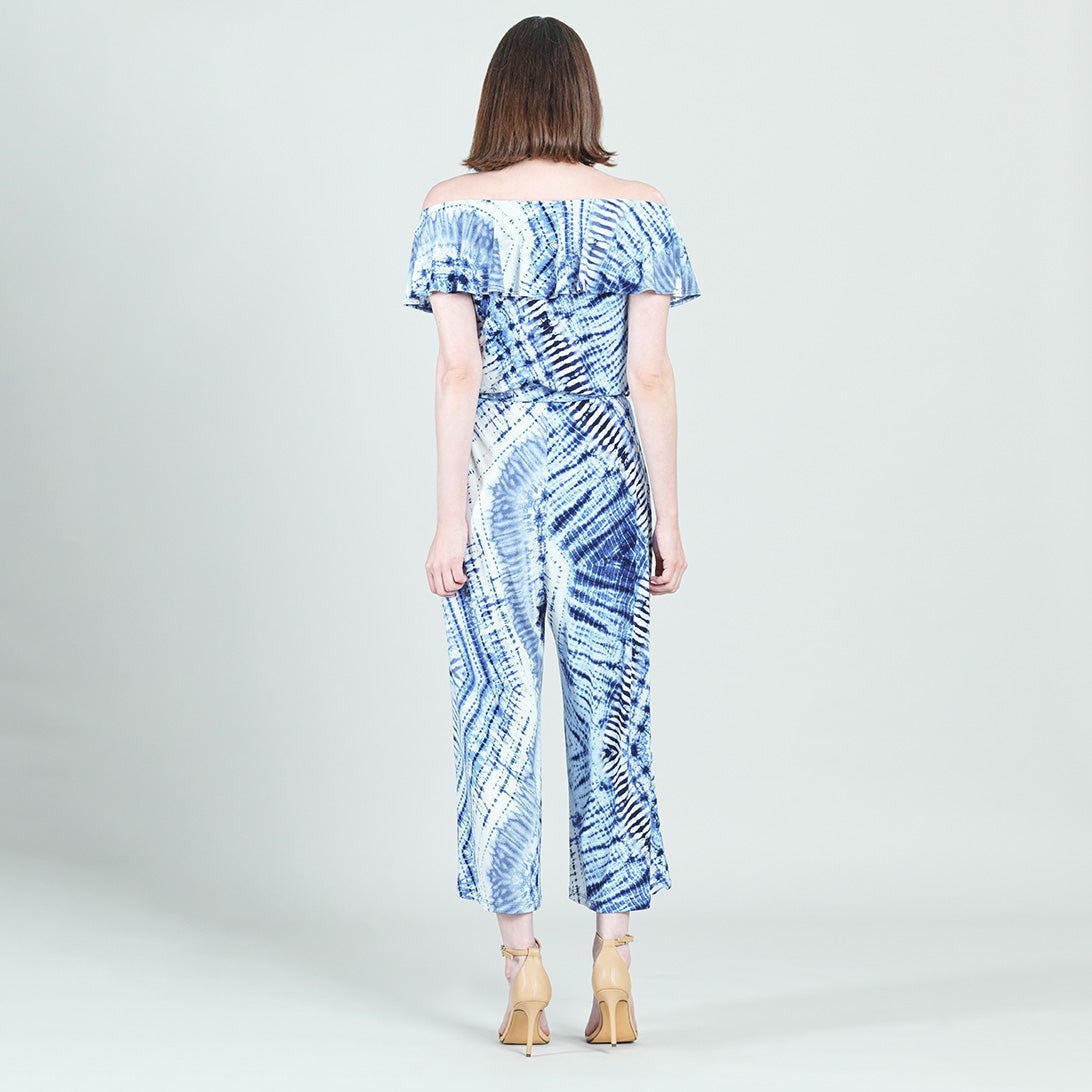 Ruffle Off Shoulder Pocket Jumpsuit - Acid Wash - Final Sale! | Clara Sunwoo Essential