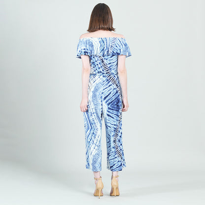 Ruffle Off Shoulder Pocket Jumpsuit - Acid Wash - Final Sale! | Clara Sunwoo Essential