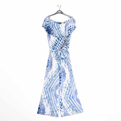Ruffle Off Shoulder Pocket Jumpsuit - Acid Wash - Final Sale! | Clara Sunwoo Essential
