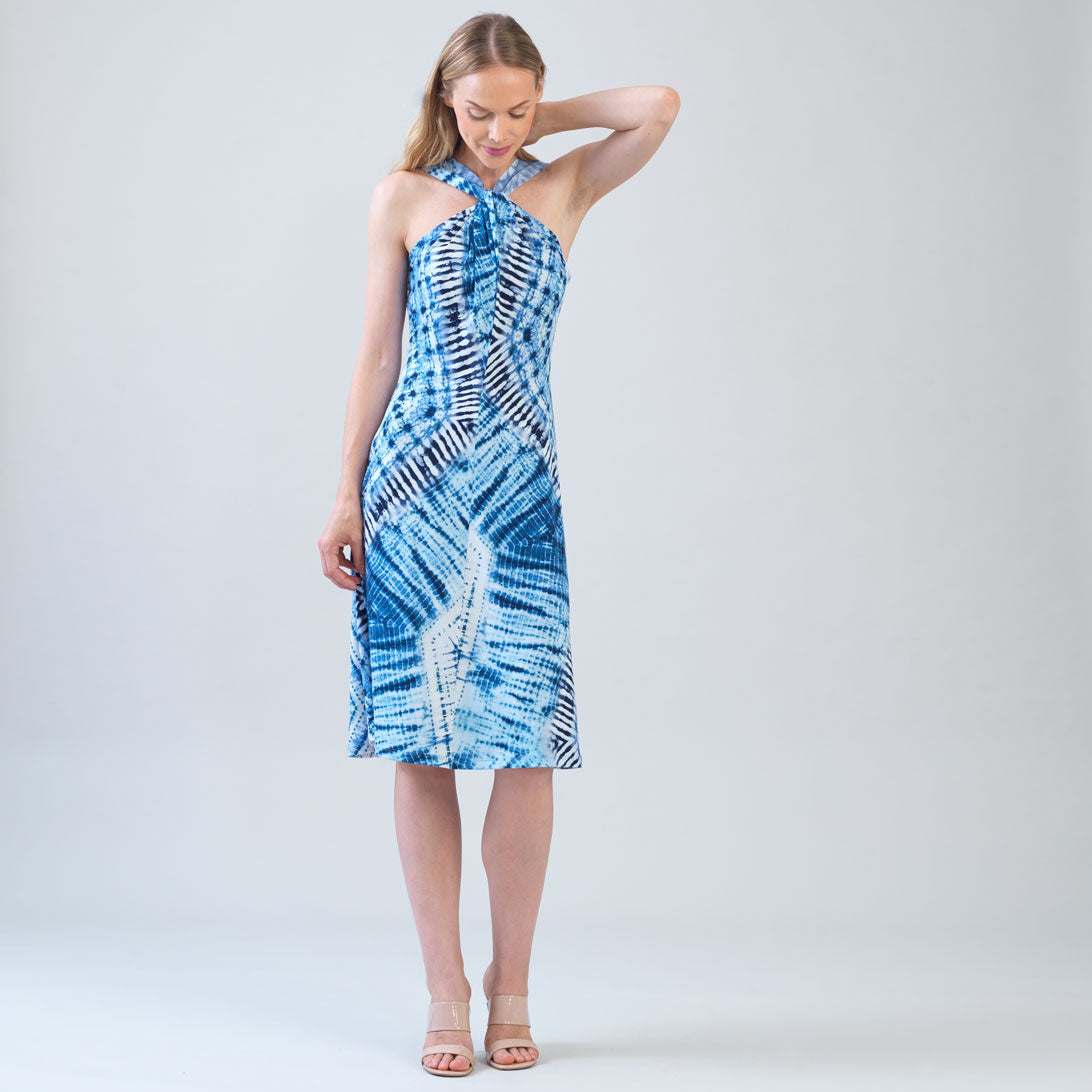 Grecian Halter Swing Dress - Acid Wash - Final Sale! | Clara Sunwoo Value