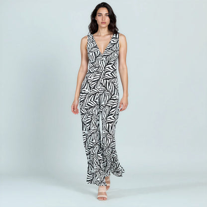 Signature Jumpsuit - Leaf Stripe - Final Sale! | Clara Sunwoo Classic