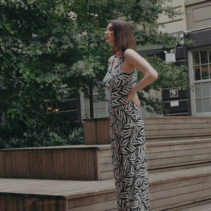 Signature Jumpsuit - Leaf Stripe - Final Sale! | Clara Sunwoo Classic