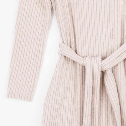 Chunky Ribbed - Tie Waist Pocket Midi Sweater Dress - Sand - Final Sale! | Clara Sunwoo Deals