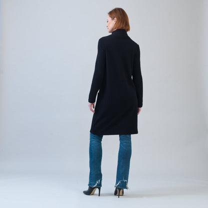 Chunky Ribbed - Tunic Pocket Sweater Dress - Black - Final Sale! | Clara Sunwoo Smart Buy
