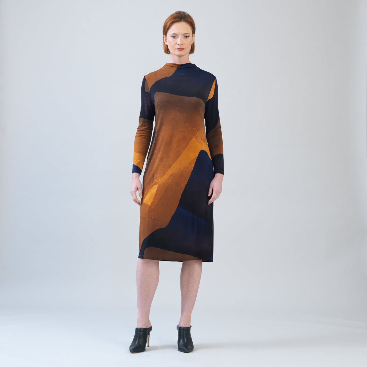 Tie Waist Pocket Midi Dress - Tan Watercolor - Final Sale! | Clara Sunwoo Latest