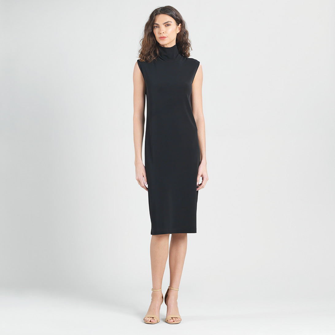 Peach Knit - Mock Neck Midi Dress - Black - Final Sale! | Clara Sunwoo Great Value