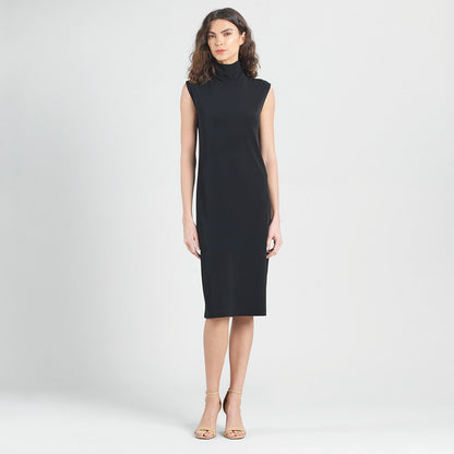 Peach Knit - Mock Neck Midi Dress - Black - Final Sale! | Clara Sunwoo Great Value