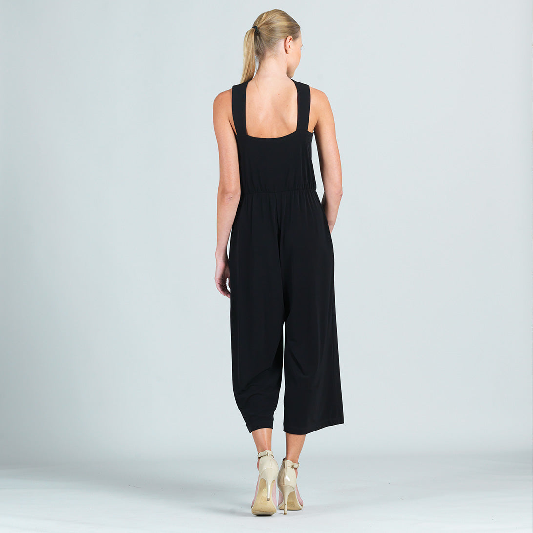 Grecian Halter Pocket Jumpsuit - Black - Final Sale! | Clara Sunwoo Quality