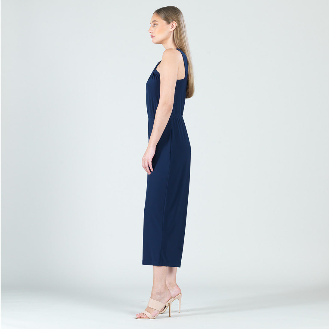 Grecian Halter Pocket Jumpsuit - Navy - Final Sale! | Clara Sunwoo Latest