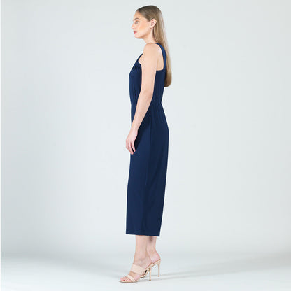 Grecian Halter Pocket Jumpsuit - Navy - Final Sale! | Clara Sunwoo Latest