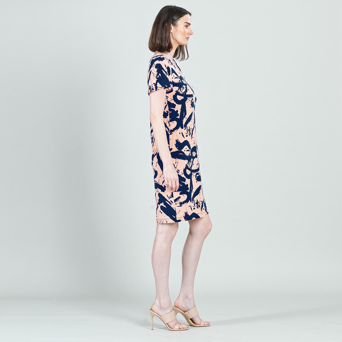 Back Keyhole Dress - Splash Stroke - Final Sale! | Clara Sunwoo Quality