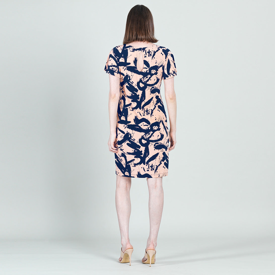Back Keyhole Dress - Splash Stroke - Final Sale! | Clara Sunwoo Quality