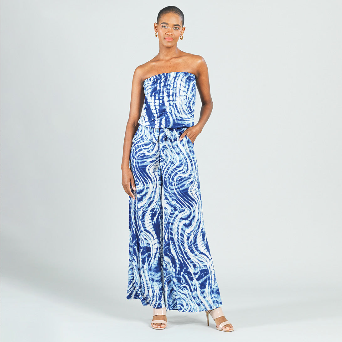 Butter Knit - Tube Top Pocket Jumpsuit - Swirl Wave - Final Sale! | Clara Sunwoo Latest