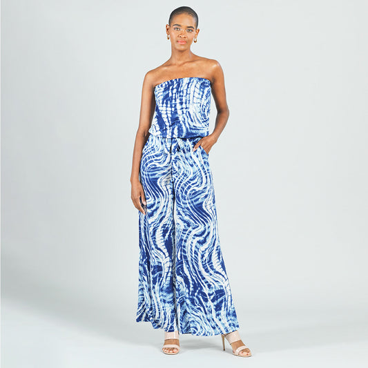 Butter Knit - Tube Top Pocket Jumpsuit - Swirl Wave - Final Sale! | Clara Sunwoo Latest