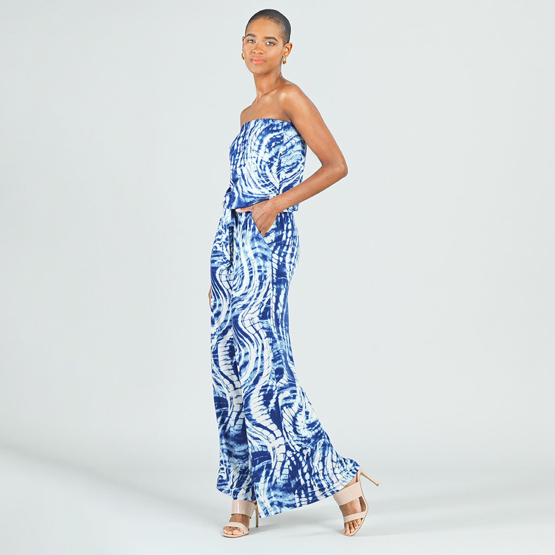 Butter Knit - Tube Top Pocket Jumpsuit - Swirl Wave - Final Sale! | Clara Sunwoo Latest