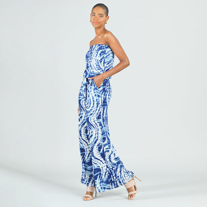 Butter Knit - Tube Top Pocket Jumpsuit - Swirl Wave - Final Sale! | Clara Sunwoo Latest