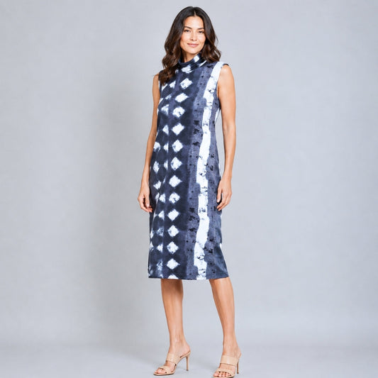 Mock Neck Midi Sheath Dress - Diamond Grey-Scale - Final Sale! | Clara Sunwoo Deals