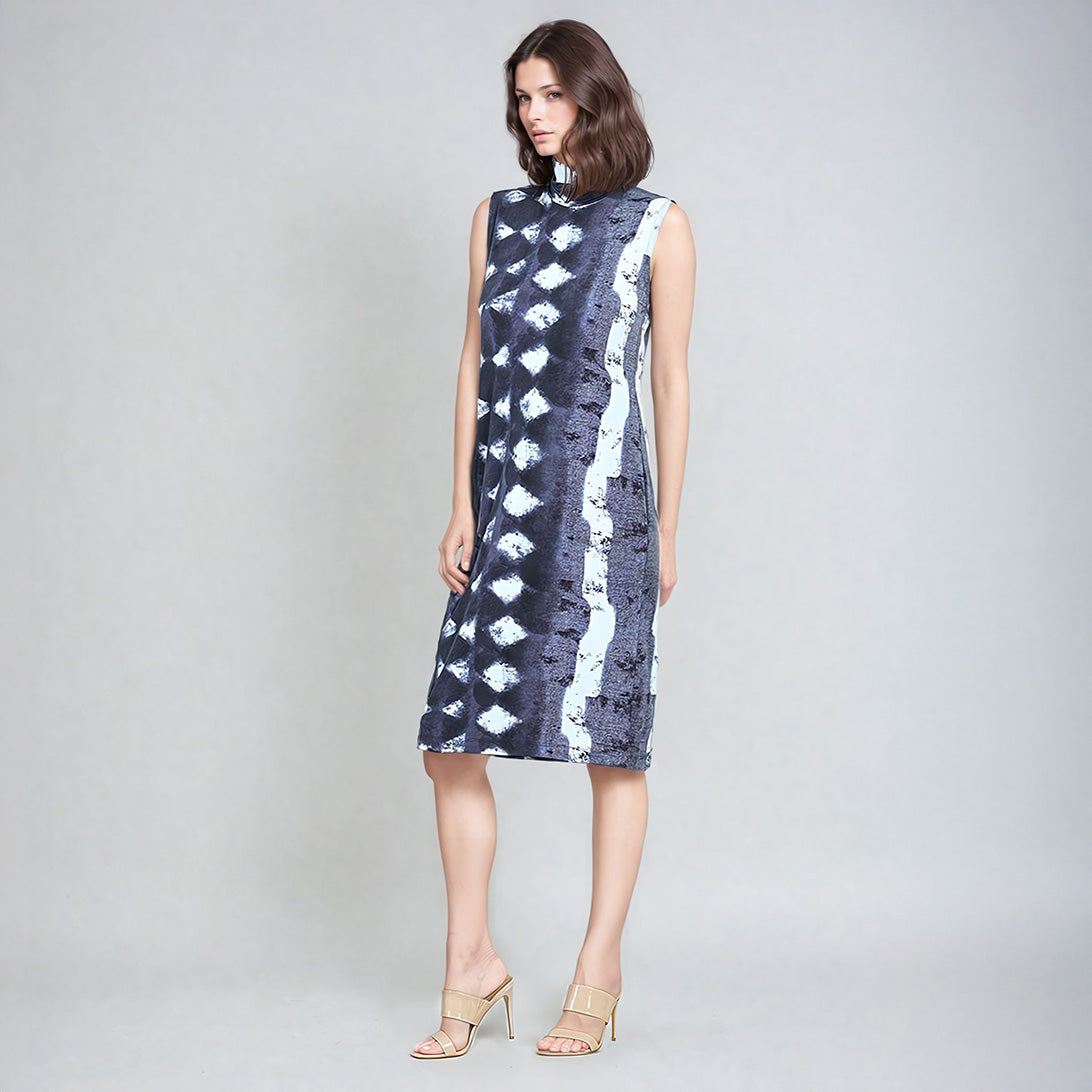 Mock Neck Midi Sheath Dress - Diamond Grey-Scale - Final Sale! | Clara Sunwoo Deals