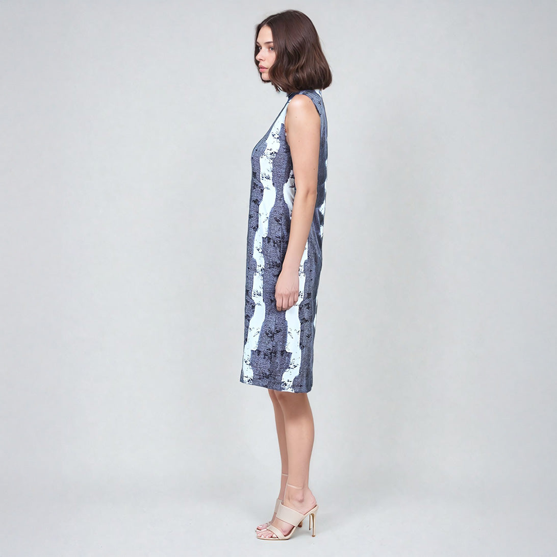 Mock Neck Midi Sheath Dress - Diamond Grey-Scale - Final Sale! | Clara Sunwoo Deals