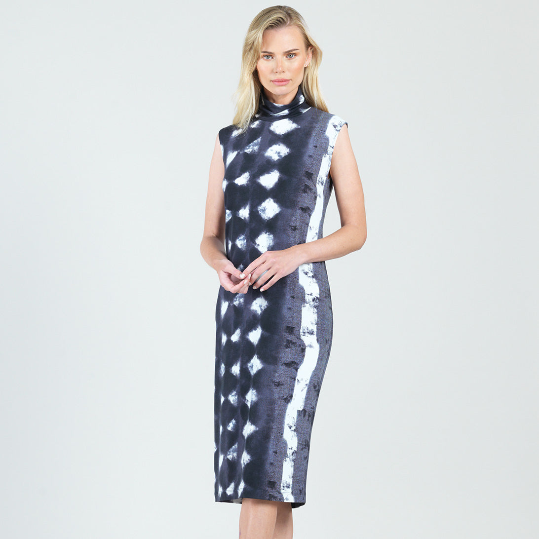 Mock Neck Midi Sheath Dress - Diamond Grey-Scale - Final Sale! | Clara Sunwoo Deals