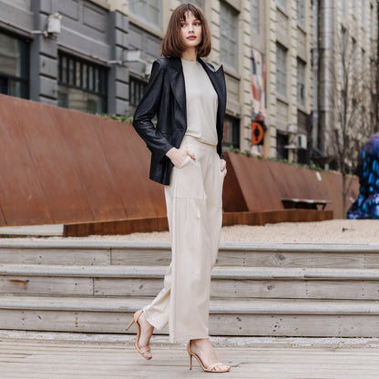Liquid Leather™ Signature Pocket Blazer - Black | Clara Sunwoo Signature