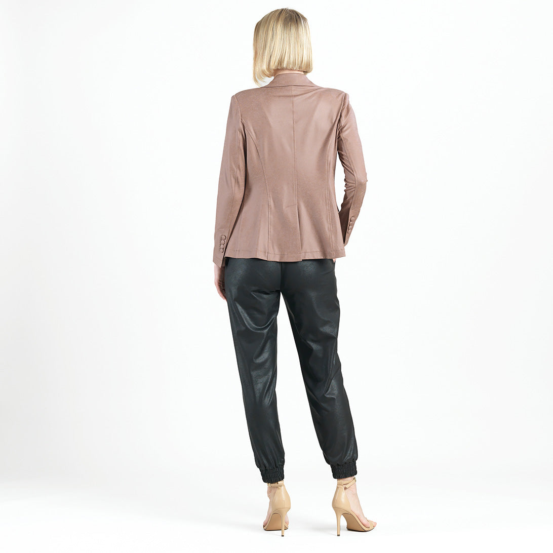 Liquid Leather™ Signature Pocket Blazer - Taupe | Clara Sunwoo Trending