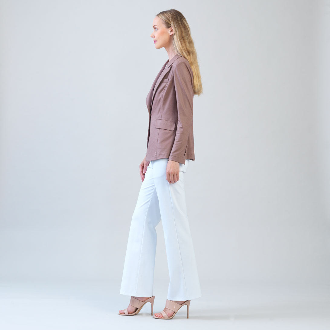 Liquid Leather™ Signature Pocket Blazer - Taupe | Clara Sunwoo Trending