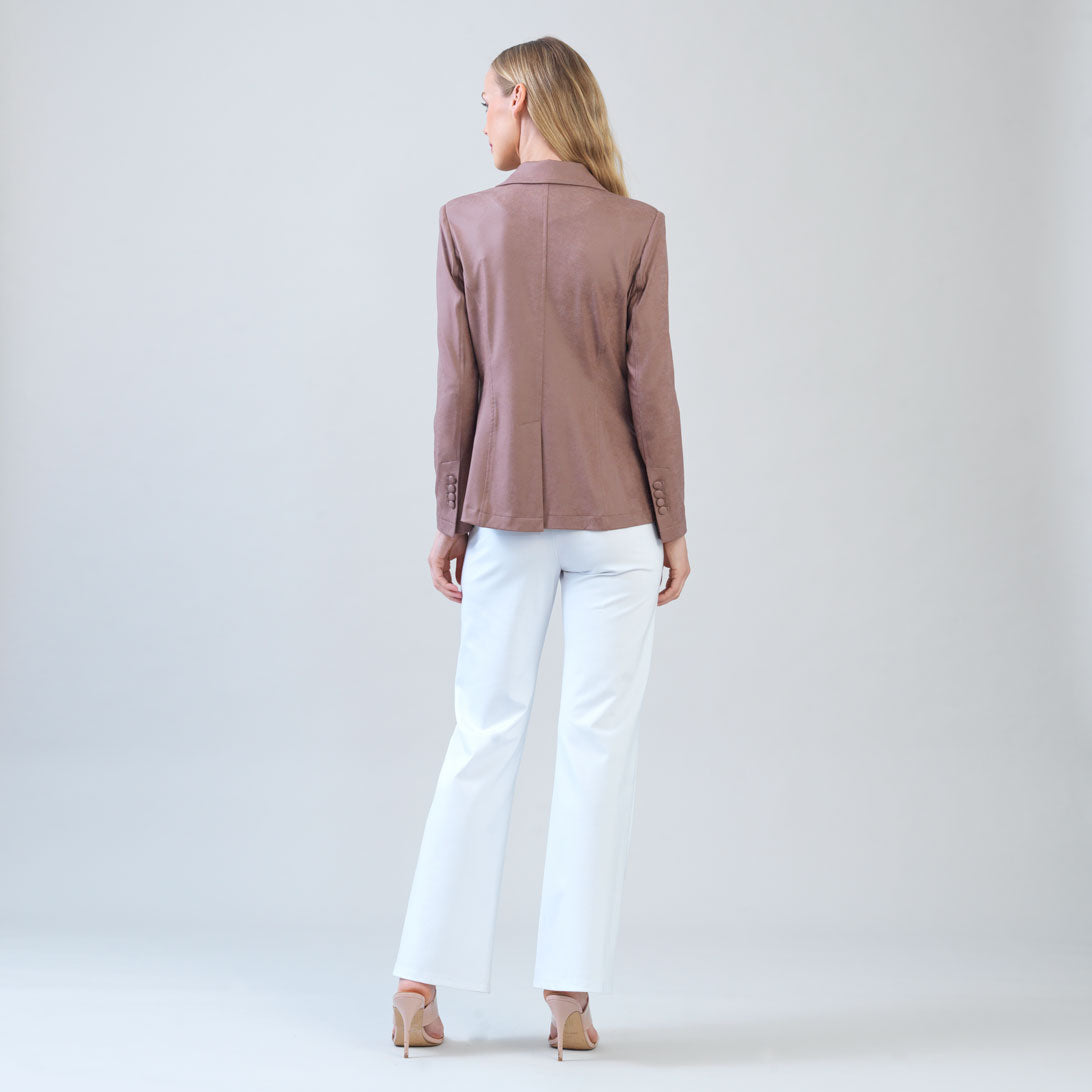 Liquid Leather™ Signature Pocket Blazer - Taupe | Clara Sunwoo Trending