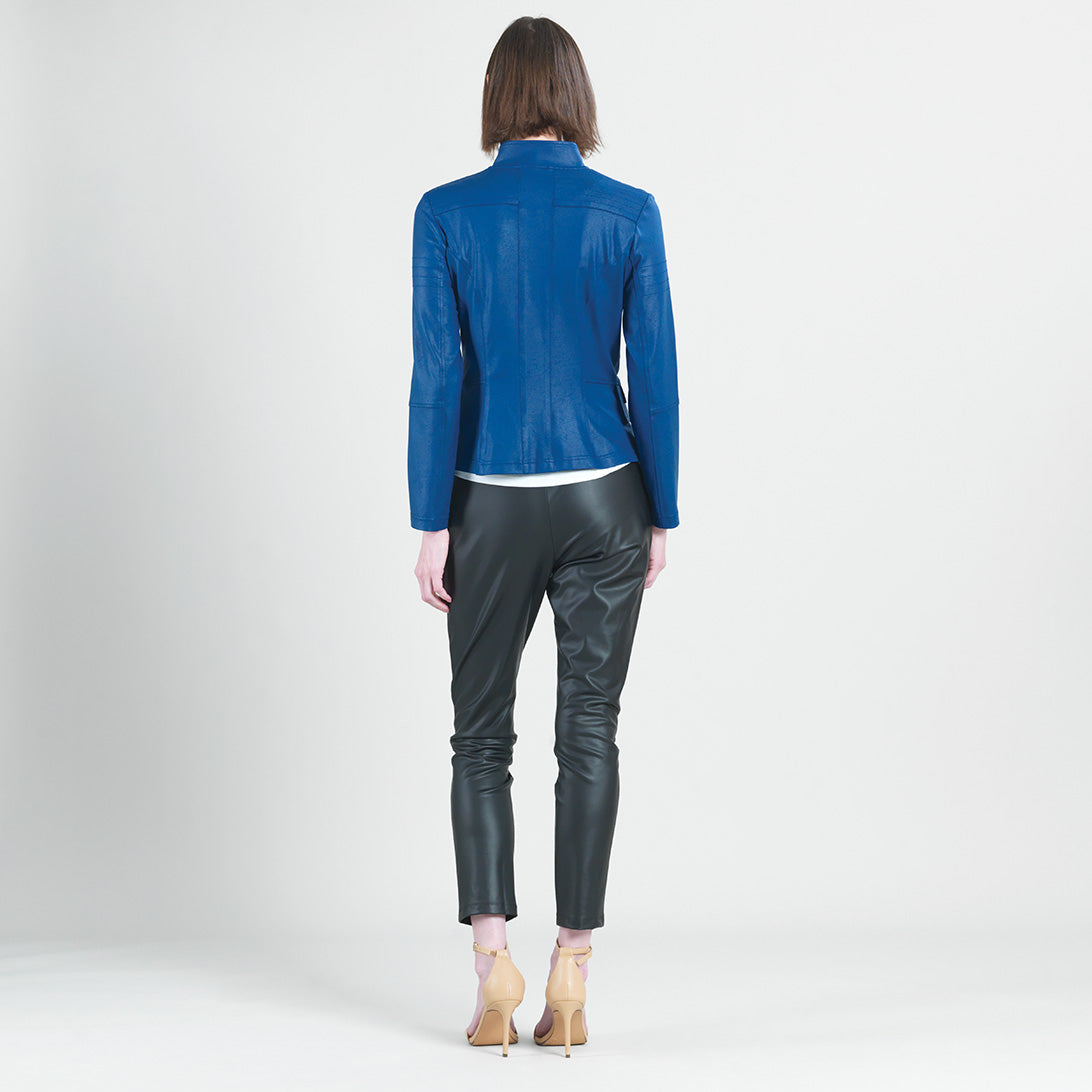 Liquid Leather™ Biker Jacket - Cobalt - Final Sale | Clara Sunwoo Value