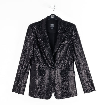 Sequin Knit - Signature Pocket Blazer - Black | Clara Sunwoo Trusted