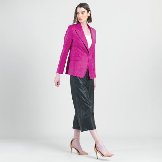 Liquid Leather™ Signature Pocket Blazer - Magenta - Final Sale! | Clara Sunwoo Trending