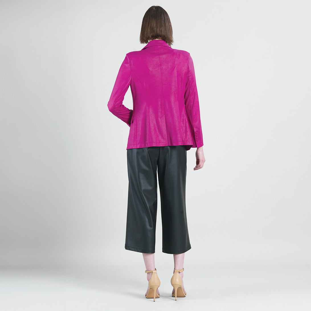 Liquid Leather™ Signature Pocket Blazer - Magenta - Final Sale! | Clara Sunwoo Trending
