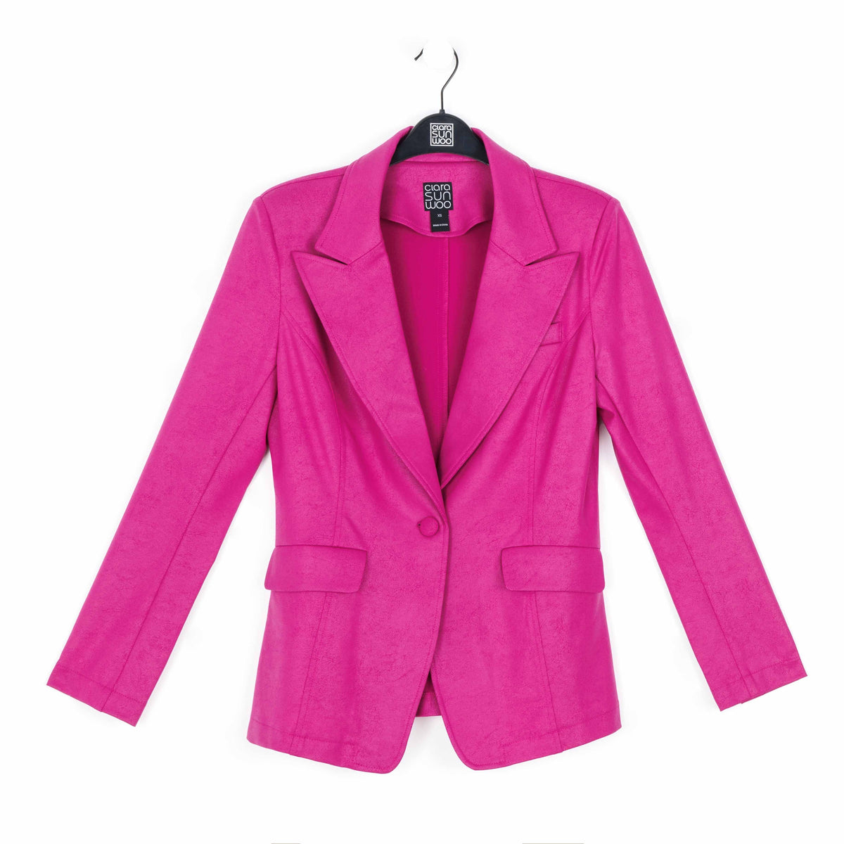 Liquid Leather™ Signature Pocket Blazer - Magenta - Final Sale! | Clara Sunwoo Trending
