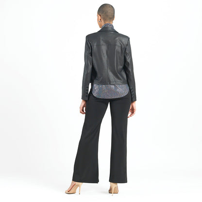 Liquid Leather™ Cropped Tuxedo Blazer - Black - Final Sale! | Clara Sunwoo Recommended