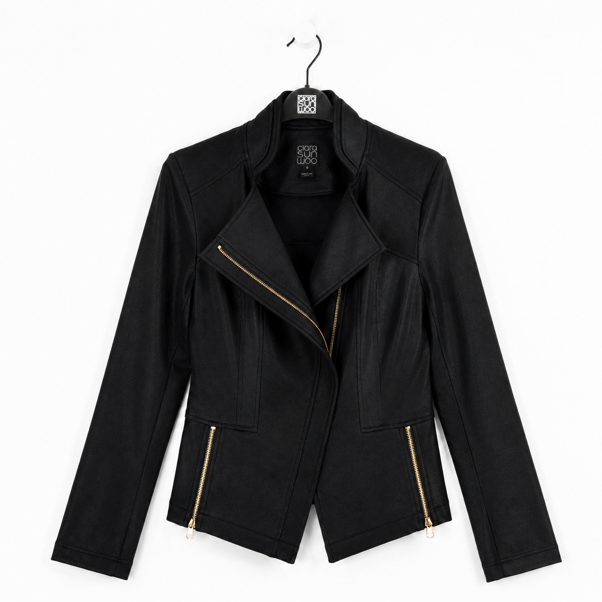 Liquid Leather™ Signature Jacket - Black | Clara Sunwoo Signature