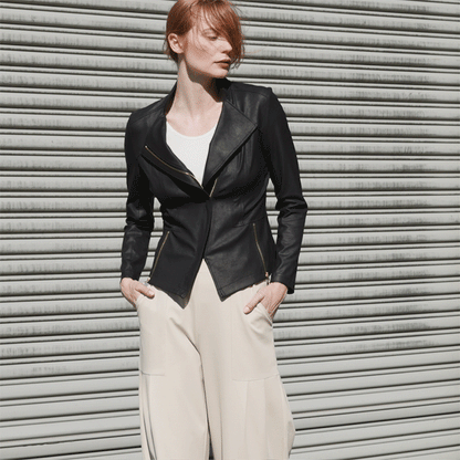 Liquid Leather™ Signature Jacket - Black | Clara Sunwoo Signature