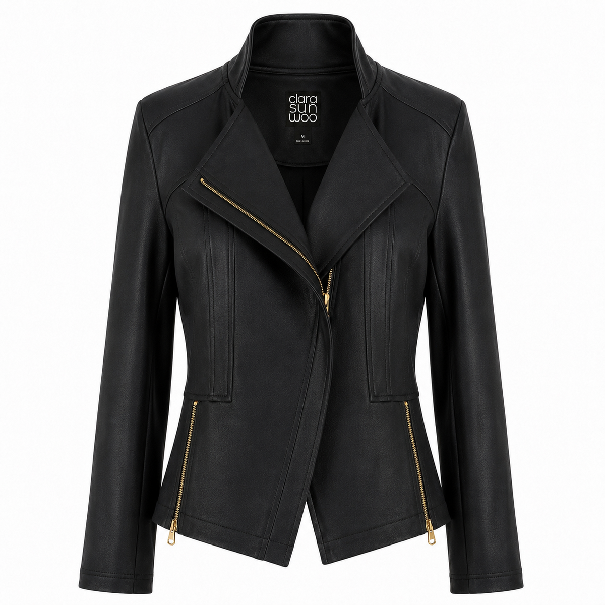 Liquid Leather™ Signature Jacket - Black | Clara Sunwoo Signature