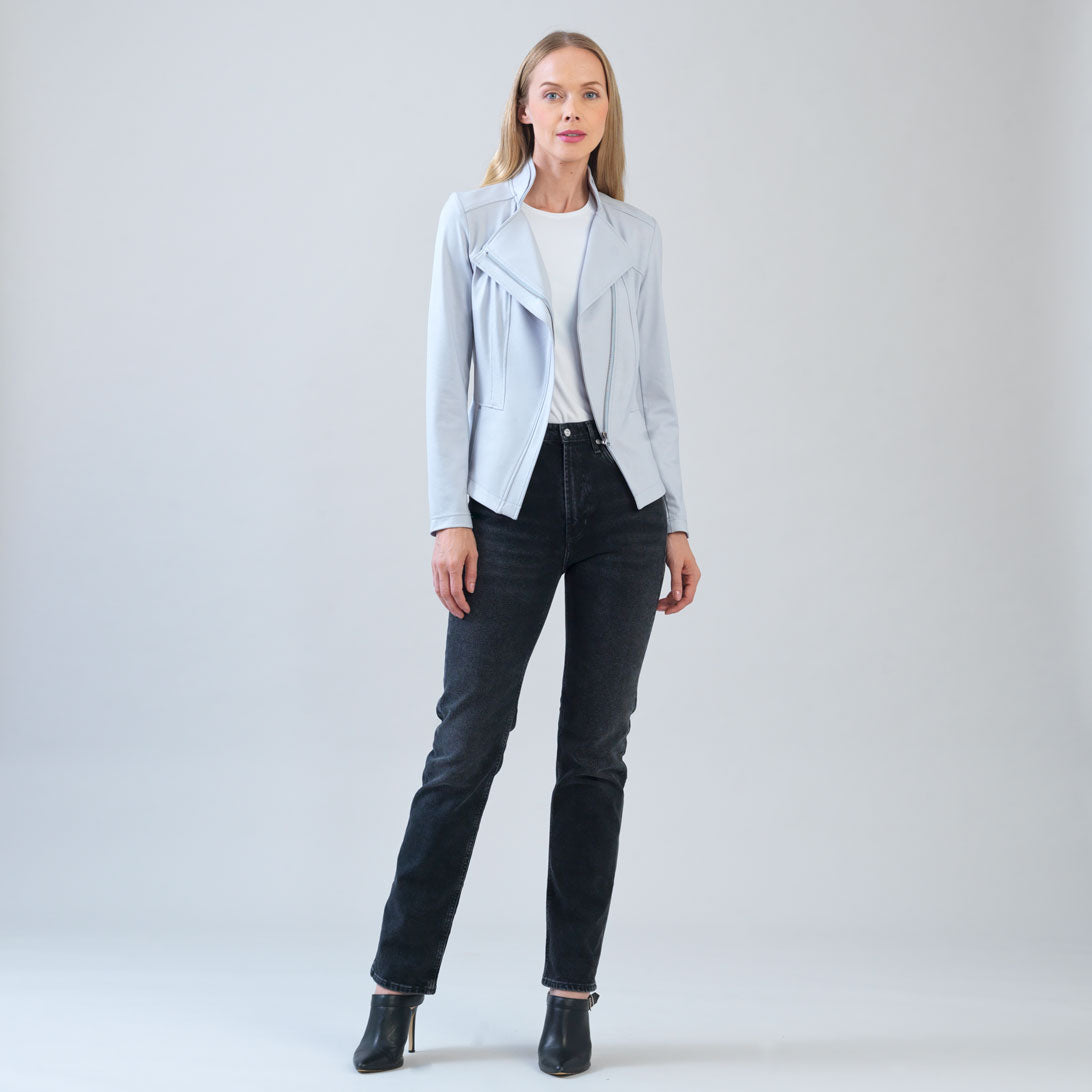 Liquid Leather™ Signature Jacket - Stone - Final Sale | Clara Sunwoo Sale