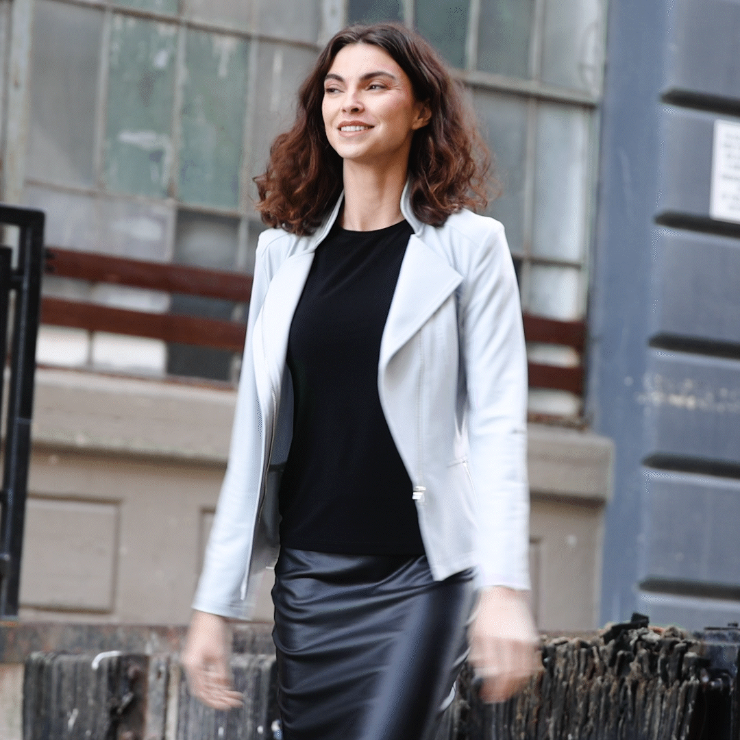 Liquid Leather™ Signature Jacket - Stone - Final Sale | Clara Sunwoo Sale