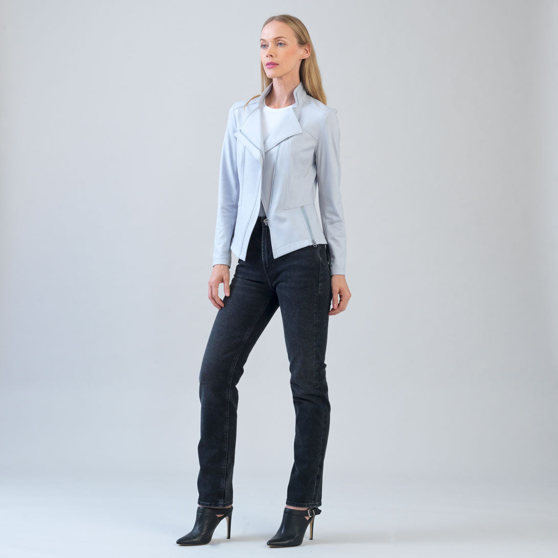 Liquid Leather™ Signature Jacket - Stone - Final Sale | Clara Sunwoo Sale
