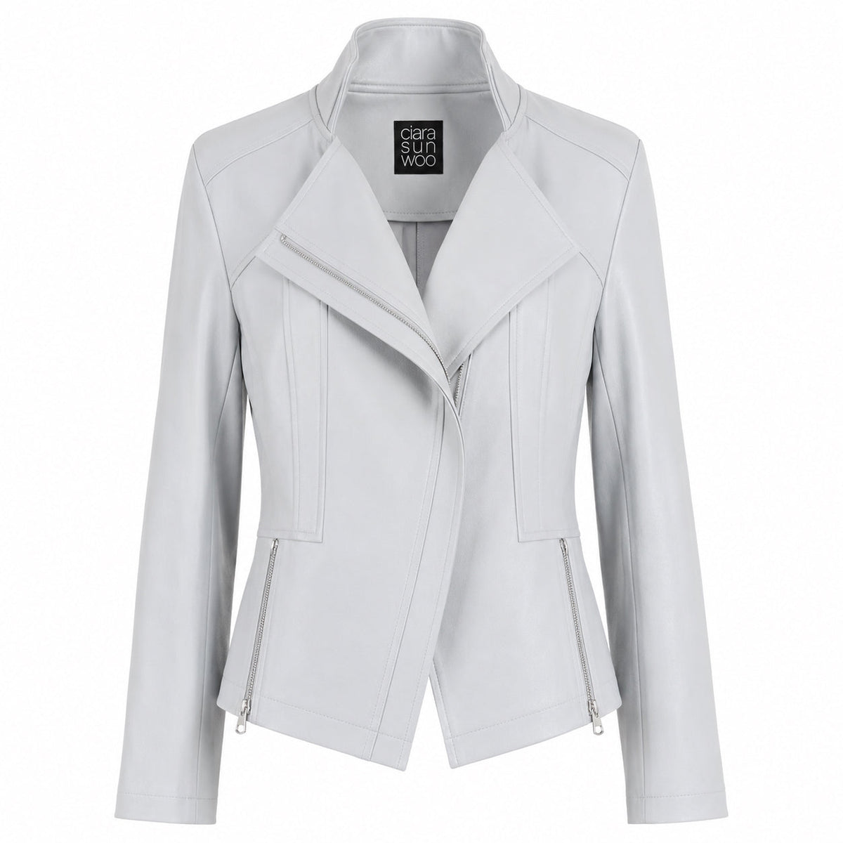 Liquid Leather™ Signature Jacket - Stone - Final Sale | Clara Sunwoo Sale