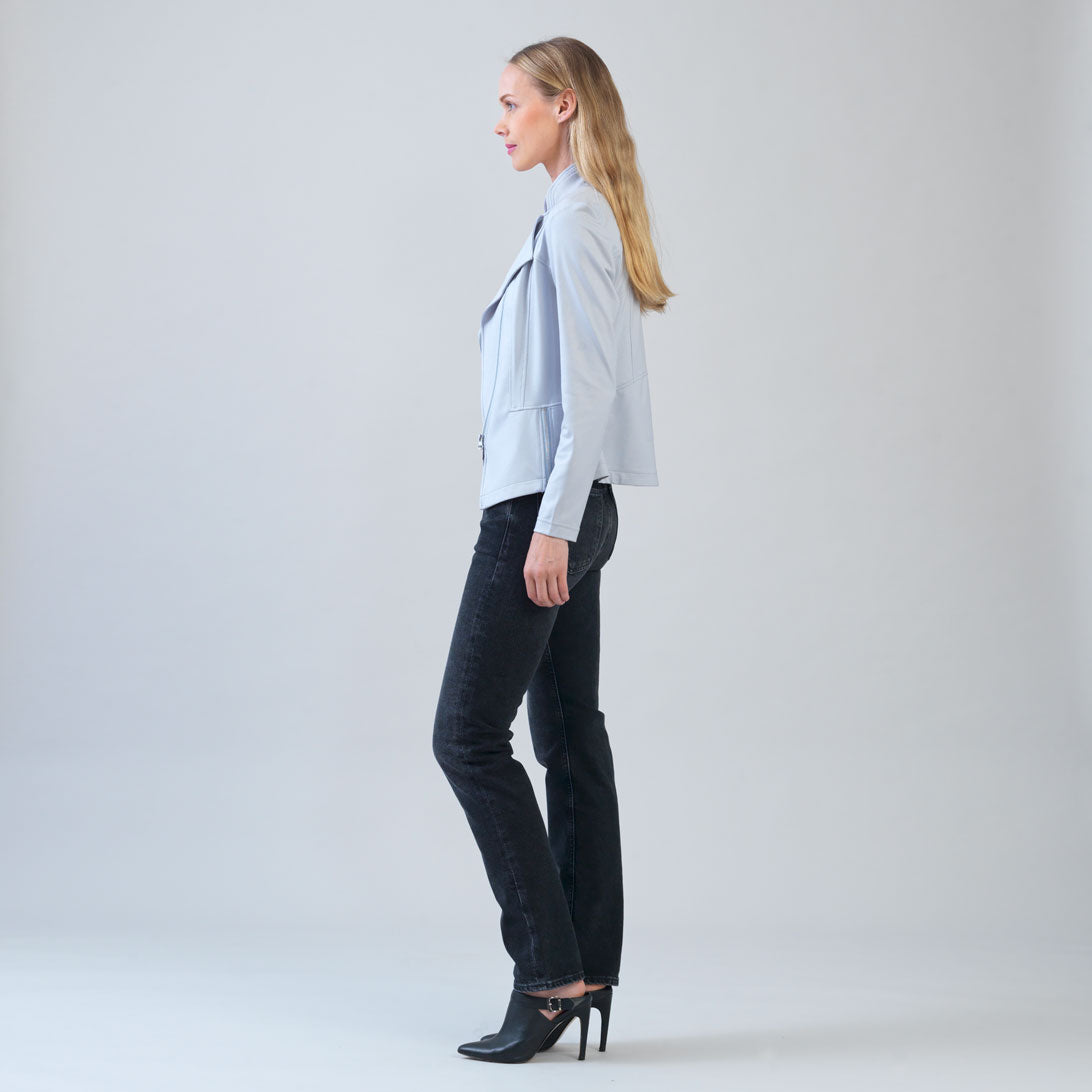 Liquid Leather™ Signature Jacket - Stone - Final Sale | Clara Sunwoo Sale