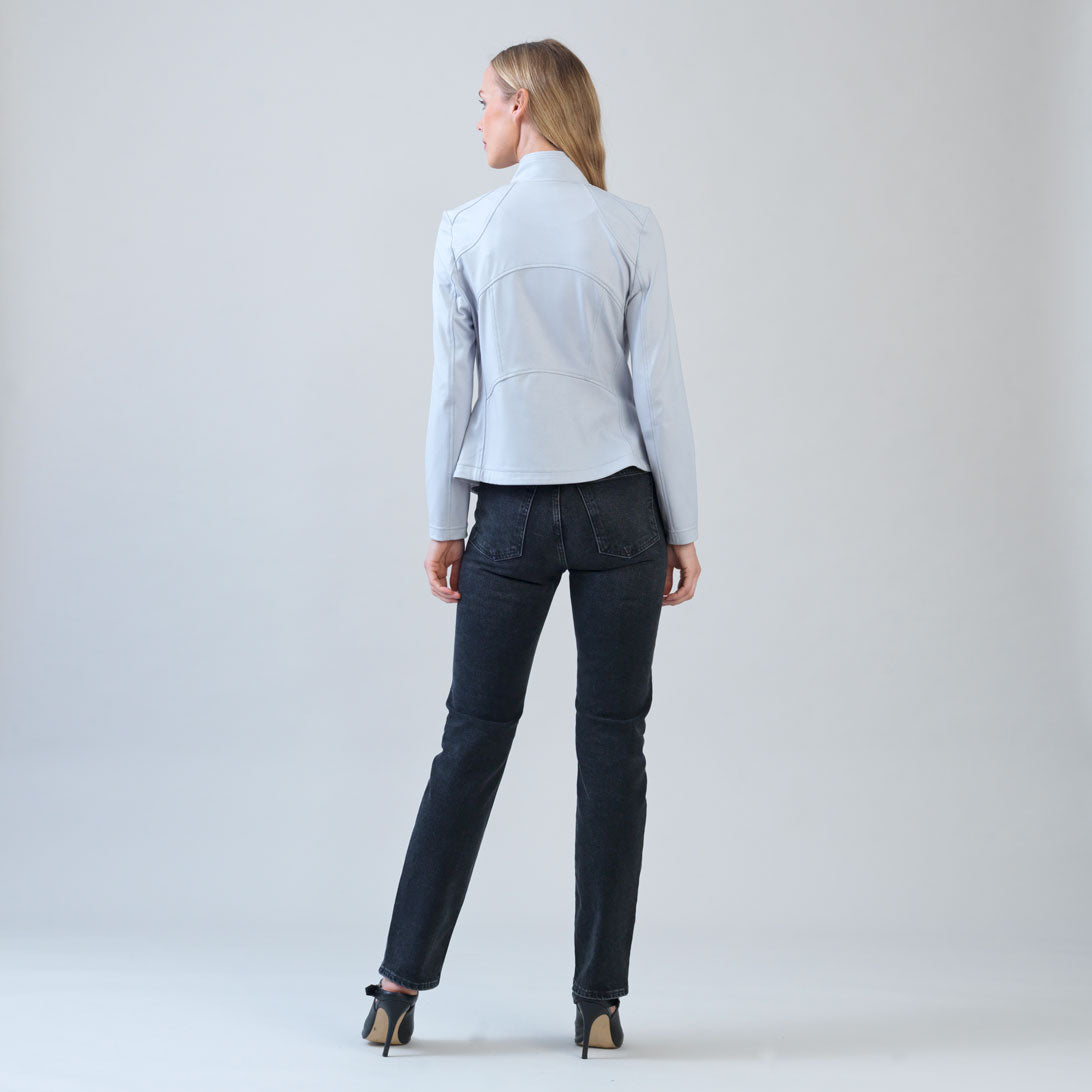 Liquid Leather™ Signature Jacket - Stone - Final Sale | Clara Sunwoo Sale