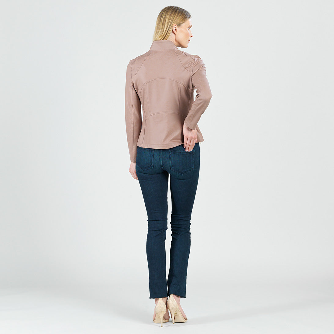 Liquid Leather™ Signature Jacket - Taupe | Clara Sunwoo New